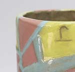 mixed pastel colored cup/vase